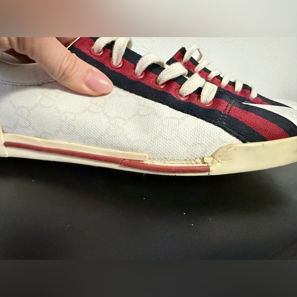 Gucci Web GG Canvas Sneakers with Script Heel - Project Pair - Picture 6 of 7